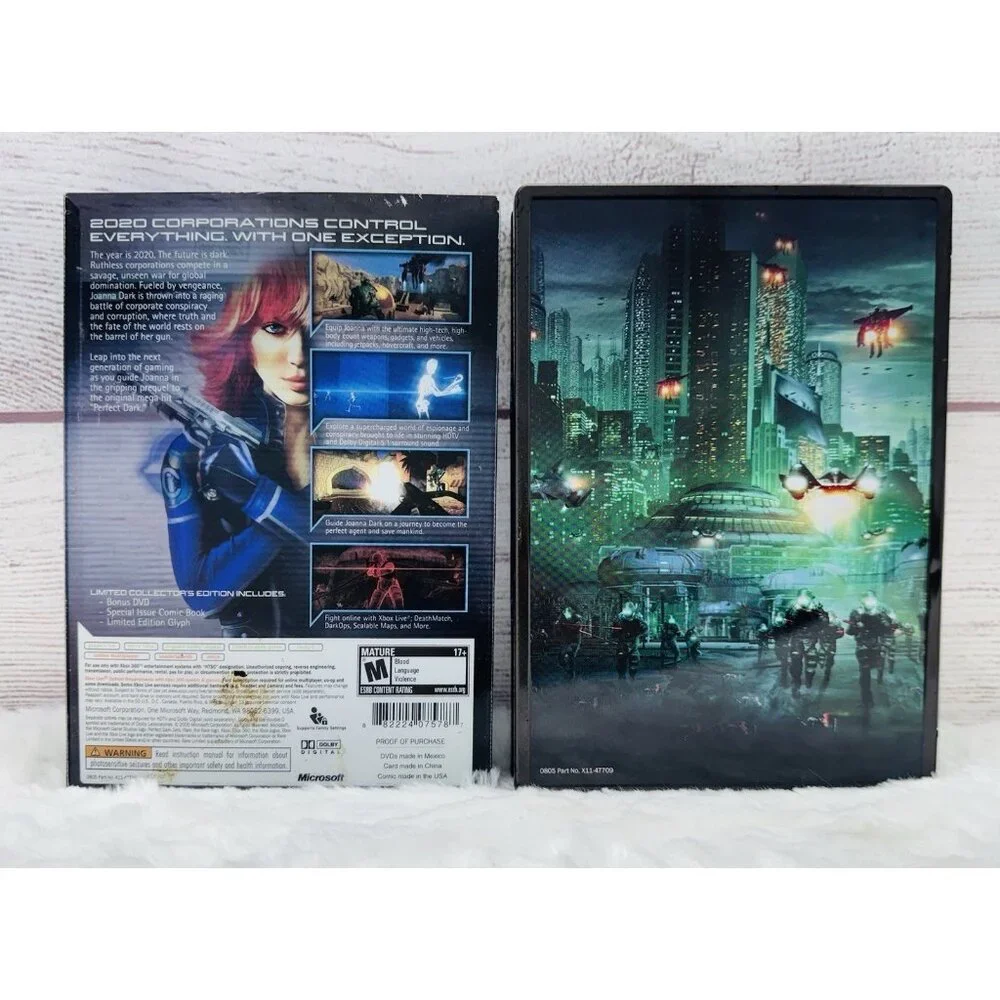 Perfect Dark Zero (Xbox 360, 2005) Limited Collector's Edition Steelbook USED
